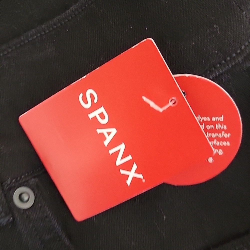 SPANX Women's Black Skinny Jeans Sz Large New Business Casual Stretch - Picture 7 of 7